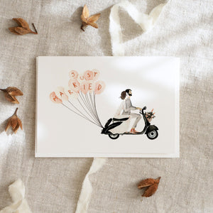 Greeting Card Bridal Scooter