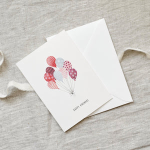 Greeting Card Red Balloons