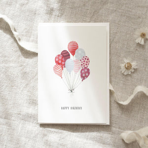 Greeting Card Red Balloons