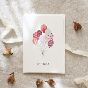 Greeting Card Red Balloons
