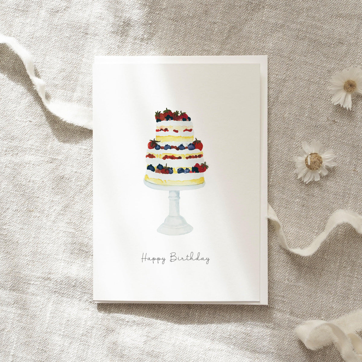 Grußkarte · Torte zur Feier