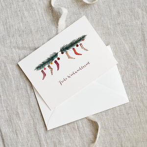 Grußkarte · Weihnachtssocken