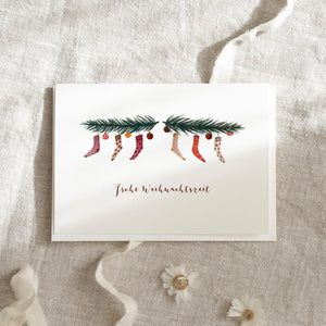 Grußkarte · Weihnachtssocken