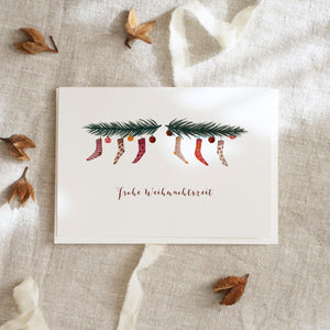 Grußkarte · Weihnachtssocken