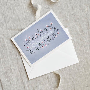 Greeting card · Let's celebrate | Blossoms