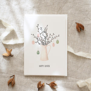 Greeting card · Easter vase