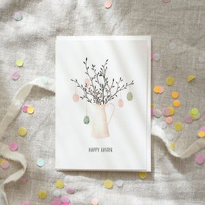 Greeting card · Easter vase