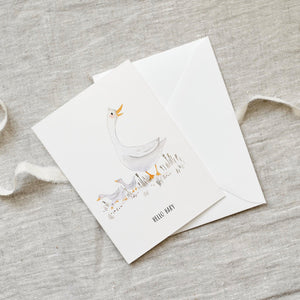 Grußkarte · Hello baby | Gans