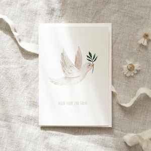 Grußkarte · Zur Taufe | Taube