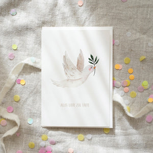 Grußkarte · Zur Taufe | Taube