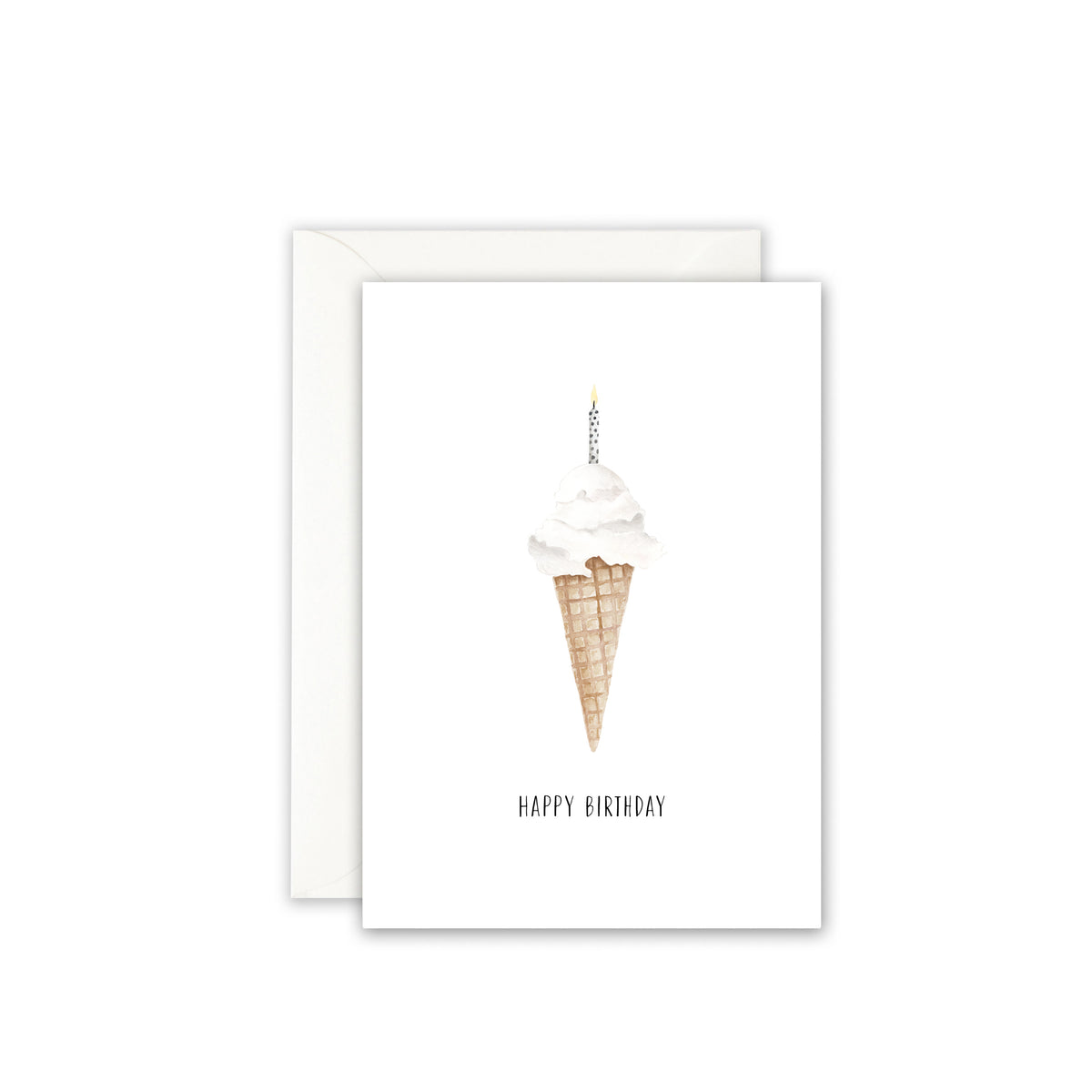 Greeting card · Ice cream candle
