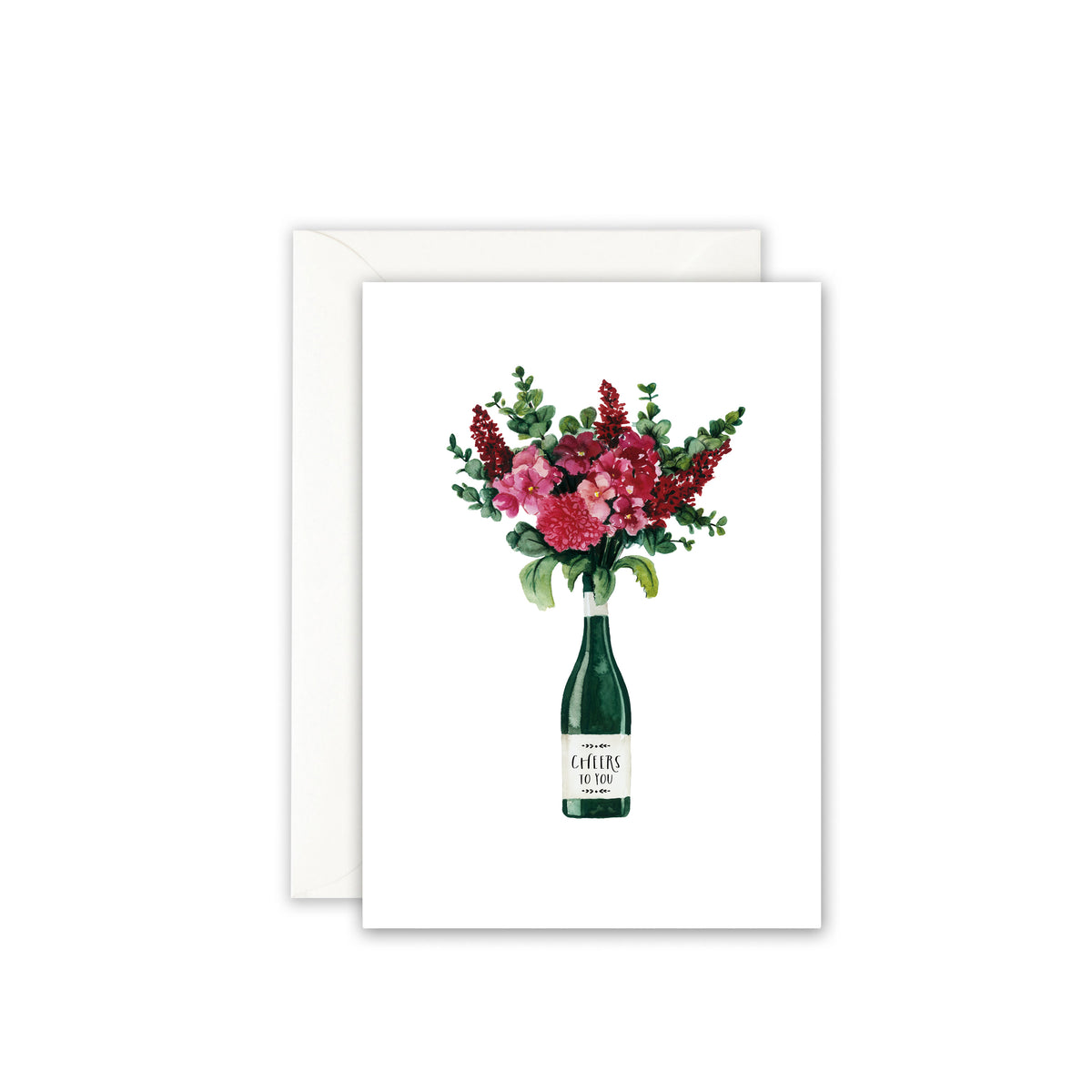 Greeting card · Cheers | Wine bouquet