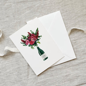 Greeting card · Cheers | Wine bouquet