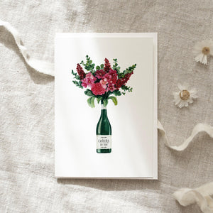 Greeting card · Cheers | Wine bouquet