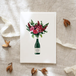 Greeting card · Cheers | Wine bouquet