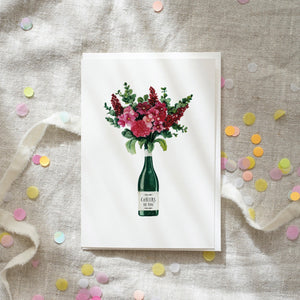 Greeting card · Cheers | Wine bouquet