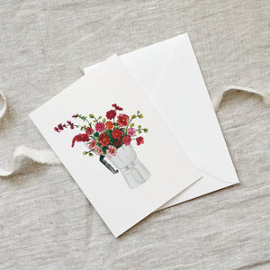 Greeting card · Red Espresso bouquet