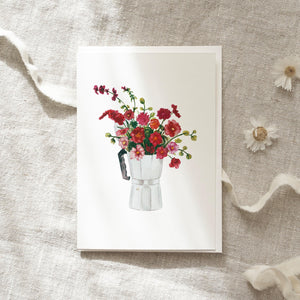 Greeting card · Red Espresso bouquet