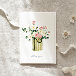 Greeting card · Flower bag