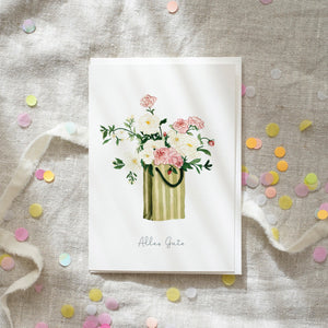 Greeting card · Flower bag