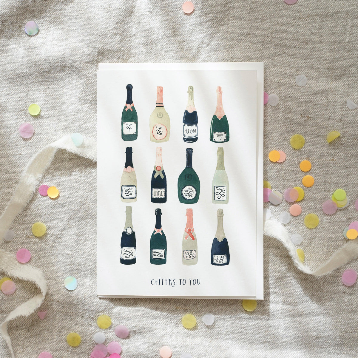 Grußkarte · Cheers | Champagne