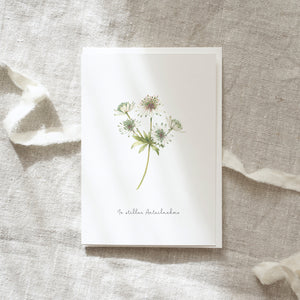 Greeting card · With deepest sympathy | Masterwort