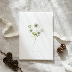 Greeting card · With deepest sympathy | Masterwort