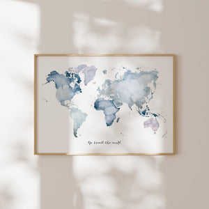 Art Print - World Map | Go travel the world
