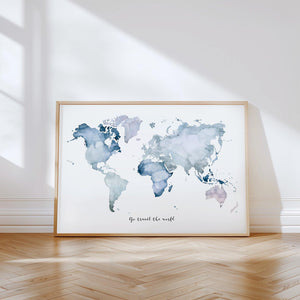 Art Print - World Map | Go travel the world