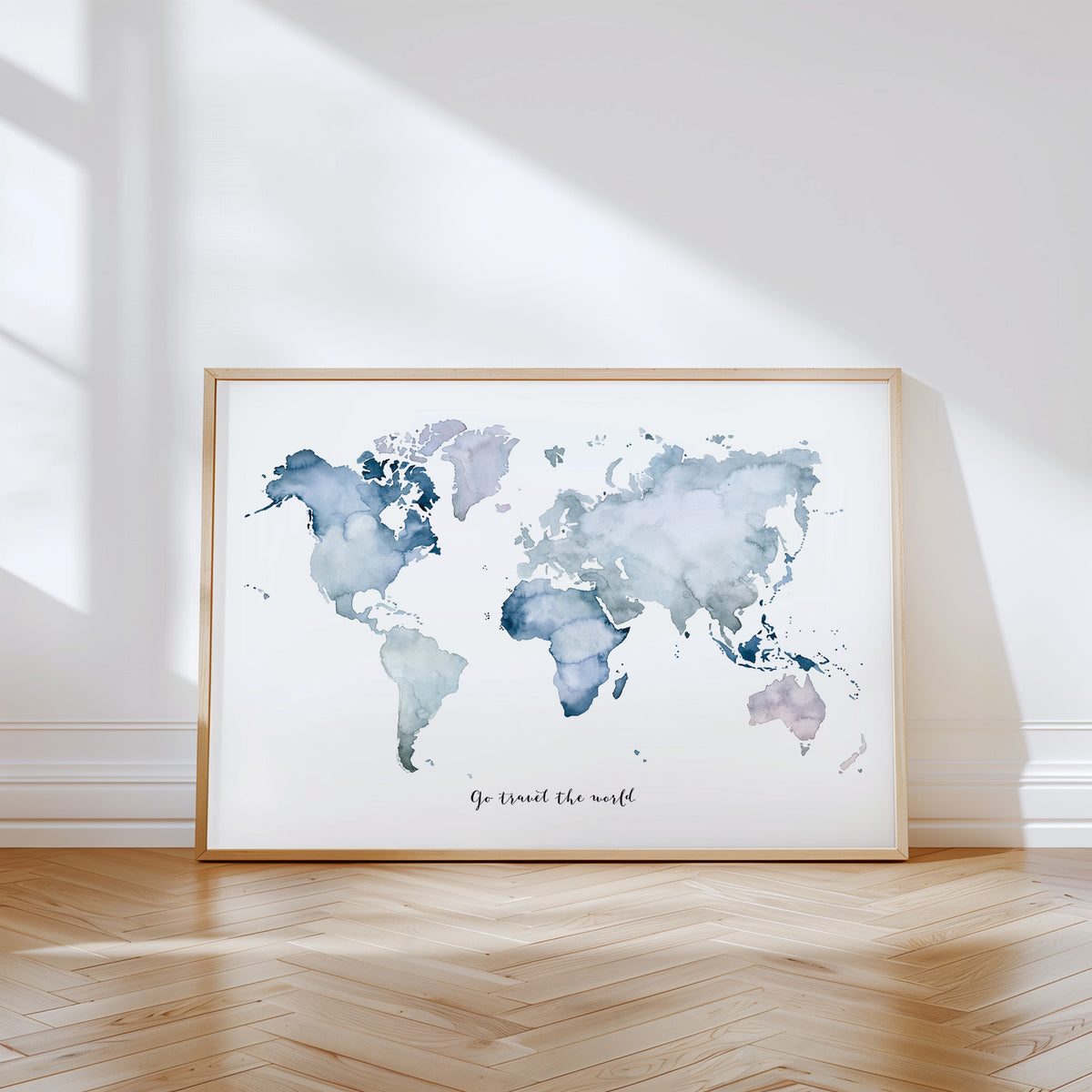 Kunstdruck - Weltkarte | Go travel the world