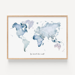 Art Print - World Map | Go travel the world
