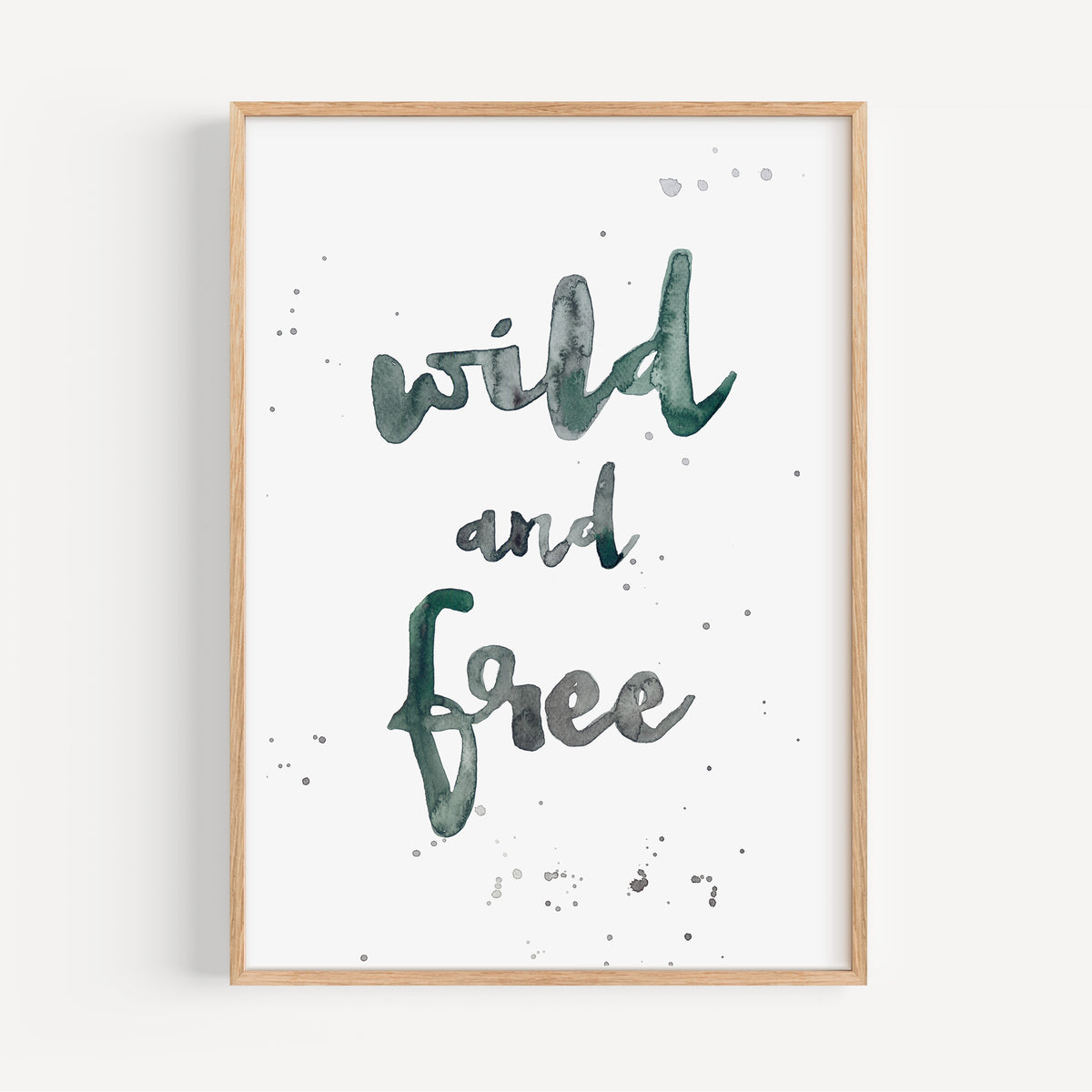 Kunstdruck - Wild &amp; Free (White)