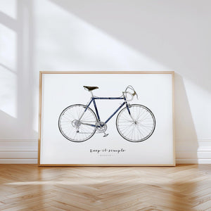 Art Print - Keep it simple | Blue Bicycle