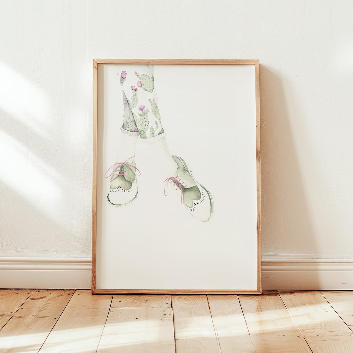 Art Print - Green Rose Shoes