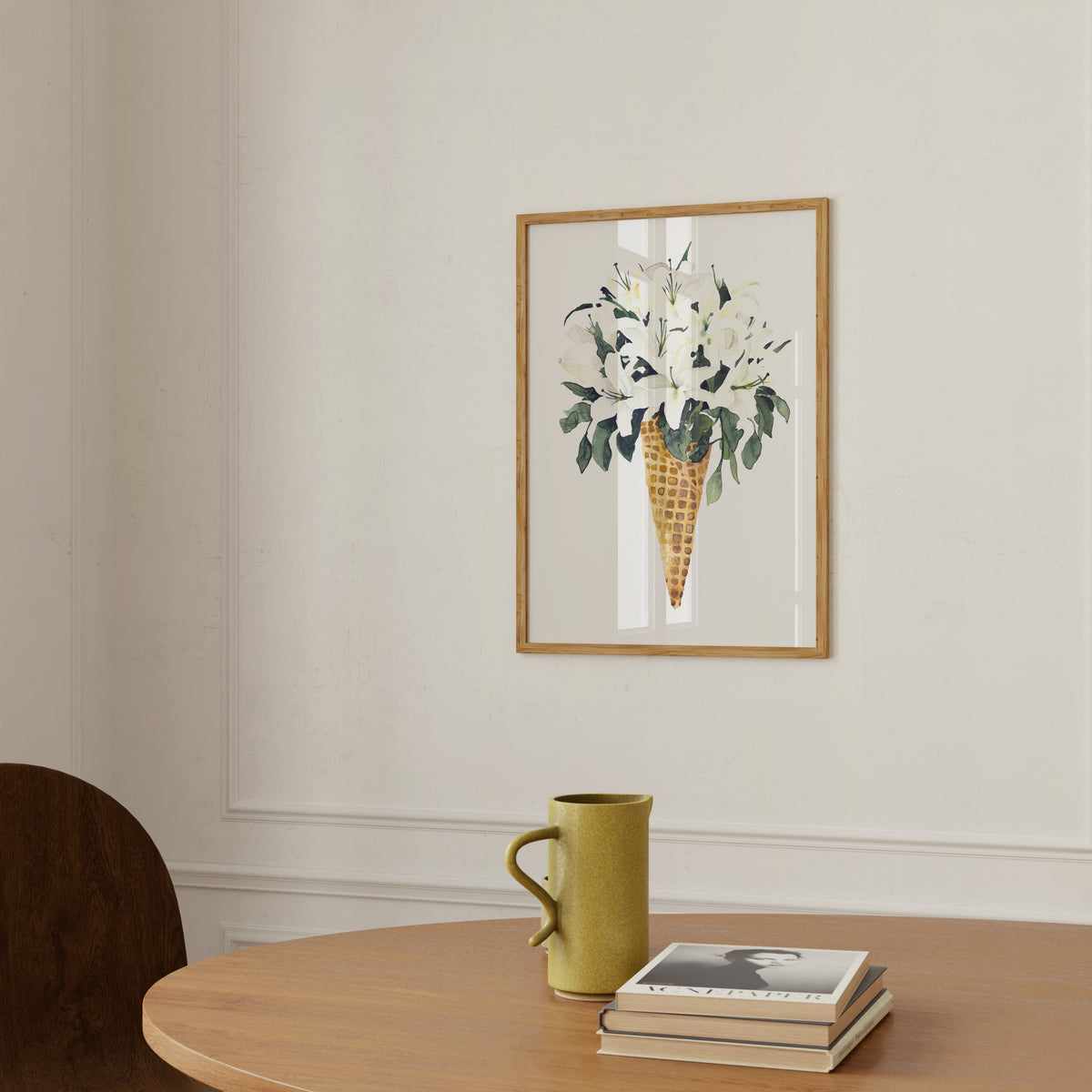 Art Print - White Flower Cone