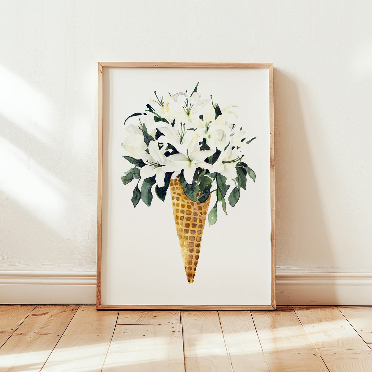 Art Print - White Flower Cone