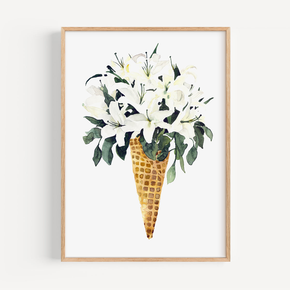 Kunstdruck - White Flower Cone