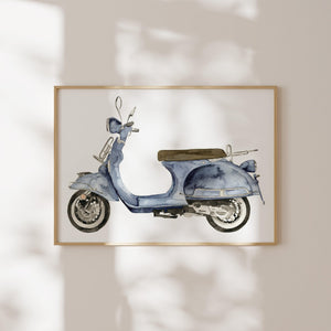 Art Print - Blue Scooter