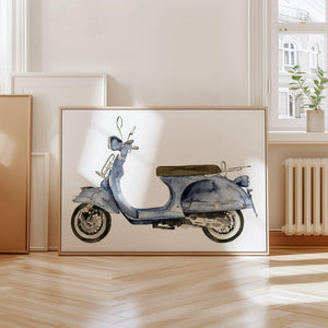 Art Print - Blue Scooter