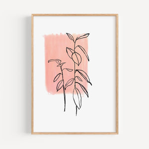 Kunstdruck - Art Line | Plant No 2