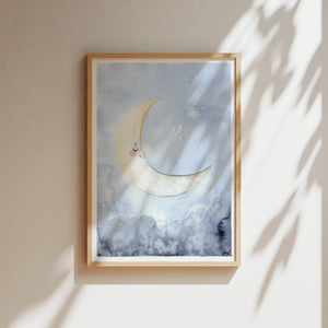 Kunstdruck - Sleepy moon