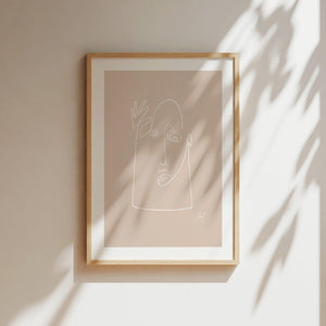 Kunstdruck - Art Line | Hello (Nude)