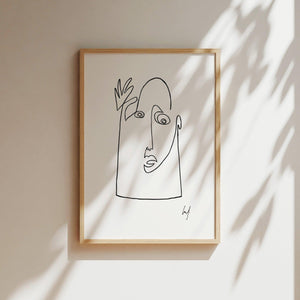 Kunstdruck - Art Line |  Hello