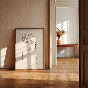 Kunstdruck - Art Line |  Hello