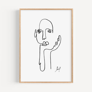 Kunstdruck - Art Line | The Thinker