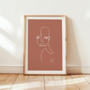 Kunstdruck - Art Line | Melancholie (Terra)