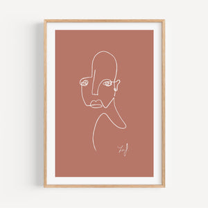 Kunstdruck - Art Line | Melancholie (Terra)