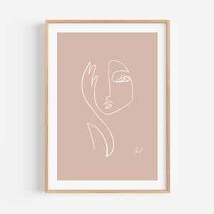 Kunstdruck - Art Line | Where am I (Rose)