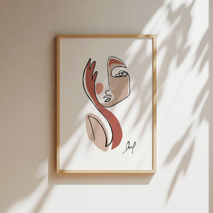 Kunstdruck - Art Line | Where am I (Tri)