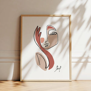 Kunstdruck - Art Line | Where am I (Tri)